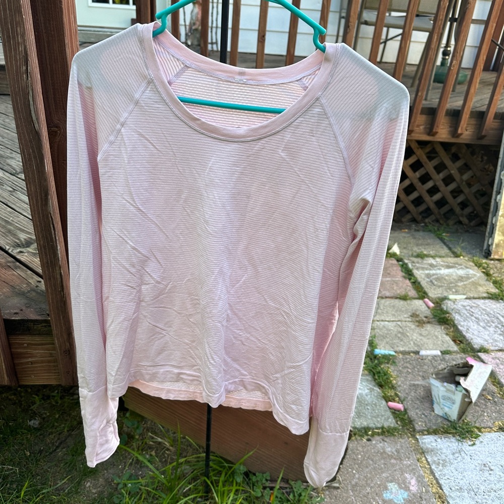 LULULEMON 🍓strawberry milkshake race length L/S swiftly size 12 EUC